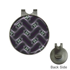 Closeup Purple Line Hat Clips With Golf Markers by Mariart