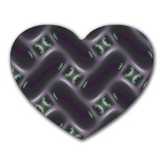 Closeup Purple Line Heart Mousepads by Mariart