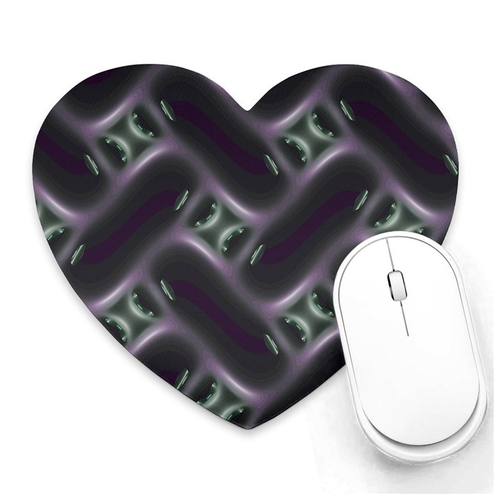 Closeup Purple Line Heart Mousepads