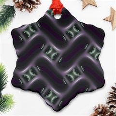 Closeup Purple Line Snowflake Ornament (two Sides) by Mariart