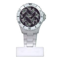 Closeup Purple Line Plastic Nurses Watch by Mariart