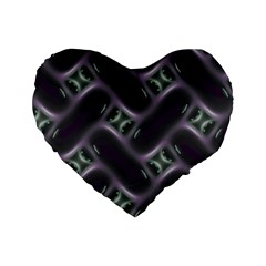 Closeup Purple Line Standard 16  Premium Flano Heart Shape Cushions by Mariart