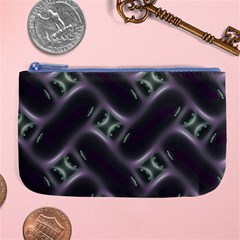 Closeup Purple Line Large Coin Purse