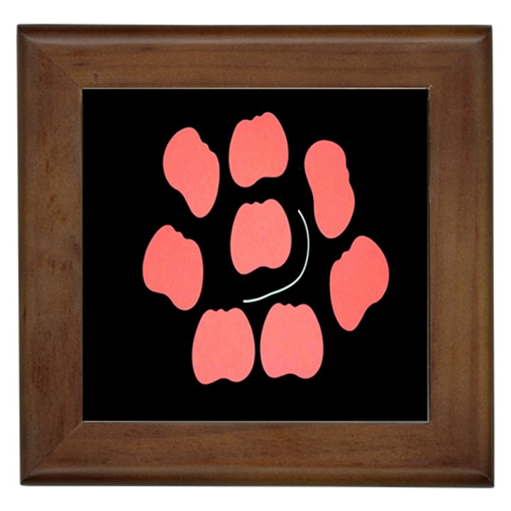 Craft Pink Black Polka Spot Framed Tiles