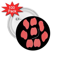 Craft Pink Black Polka Spot 2 25  Buttons (100 Pack)  by Mariart