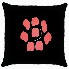 Craft Pink Black Polka Spot Throw Pillow Case (black)