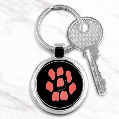 Craft Pink Black Polka Spot Key Chains (round) 