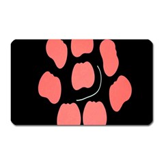 Craft Pink Black Polka Spot Magnet (rectangular) by Mariart