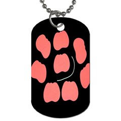 Craft Pink Black Polka Spot Dog Tag (two Sides)