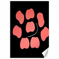 Craft Pink Black Polka Spot Canvas 12  X 18  