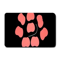 Craft Pink Black Polka Spot Small Doormat  by Mariart