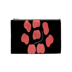 Craft Pink Black Polka Spot Cosmetic Bag (medium)  by Mariart