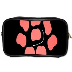 Craft Pink Black Polka Spot Toiletries Bags 2-side by Mariart