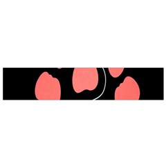 Craft Pink Black Polka Spot Flano Scarf (small) by Mariart