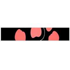 Craft Pink Black Polka Spot Flano Scarf (large) by Mariart