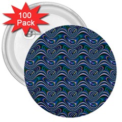 Boomarang Pattern Wave Waves Chevron Green Line 3  Buttons (100 Pack)  by Mariart