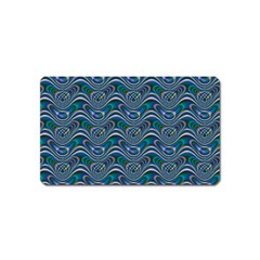 Boomarang Pattern Wave Waves Chevron Green Line Magnet (name Card) by Mariart