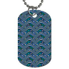 Boomarang Pattern Wave Waves Chevron Green Line Dog Tag (one Side) by Mariart