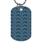 Boomarang Pattern Wave Waves Chevron Green Line Dog Tag (One Side) Front