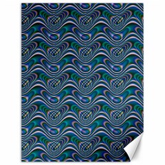 Boomarang Pattern Wave Waves Chevron Green Line Canvas 12  X 16  