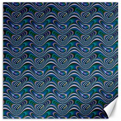 Boomarang Pattern Wave Waves Chevron Green Line Canvas 16  X 16   by Mariart