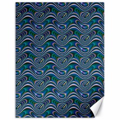 Boomarang Pattern Wave Waves Chevron Green Line Canvas 18  X 24  