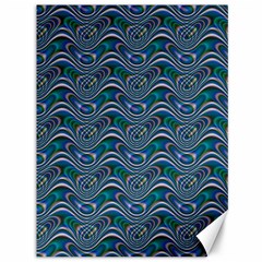 Boomarang Pattern Wave Waves Chevron Green Line Canvas 36  X 48   by Mariart