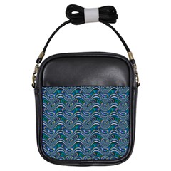 Boomarang Pattern Wave Waves Chevron Green Line Girls Sling Bags by Mariart