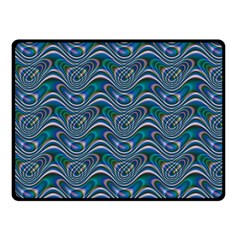 Boomarang Pattern Wave Waves Chevron Green Line Fleece Blanket (small)