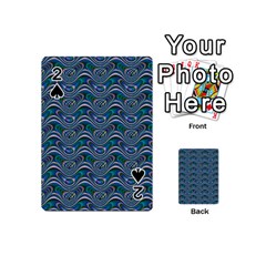 Boomarang Pattern Wave Waves Chevron Green Line Playing Cards 54 (mini)  by Mariart