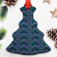 Boomarang Pattern Wave Waves Chevron Green Line Christmas Tree Ornament (two Sides) by Mariart