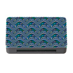 Boomarang Pattern Wave Waves Chevron Green Line Memory Card Reader With Cf