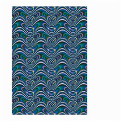 Boomarang Pattern Wave Waves Chevron Green Line Small Garden Flag (two Sides) by Mariart