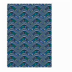 Boomarang Pattern Wave Waves Chevron Green Line Large Garden Flag (two Sides) by Mariart