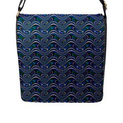 Boomarang Pattern Wave Waves Chevron Green Line Flap Messenger Bag (l)  by Mariart