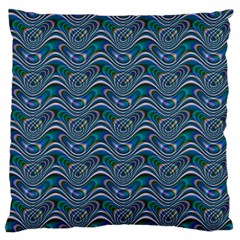 Boomarang Pattern Wave Waves Chevron Green Line Large Flano Cushion Case (one Side) by Mariart