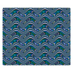 Boomarang Pattern Wave Waves Chevron Green Line Double Sided Flano Blanket (small) 