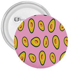 Fruit Avocado Green Pink Yellow 3  Buttons