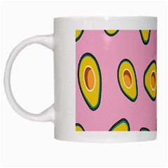 Fruit Avocado Green Pink Yellow White Mugs by Mariart