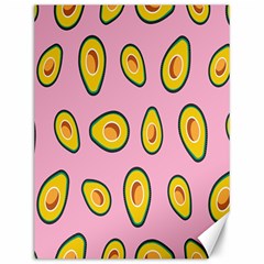 Fruit Avocado Green Pink Yellow Canvas 12  X 16  