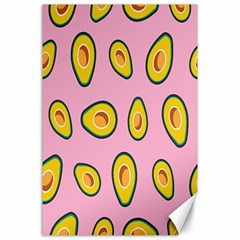 Fruit Avocado Green Pink Yellow Canvas 24  X 36  by Mariart