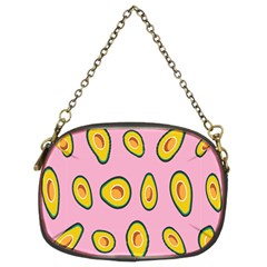 Fruit Avocado Green Pink Yellow Chain Purses (two Sides)  by Mariart