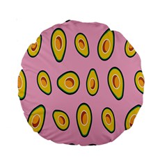 Fruit Avocado Green Pink Yellow Standard 15  Premium Round Cushions by Mariart