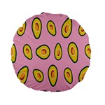 Fruit Avocado Green Pink Yellow Standard 15  Premium Round Cushions Front