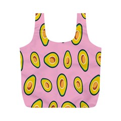 Fruit Avocado Green Pink Yellow Full Print Recycle Bags (m) 