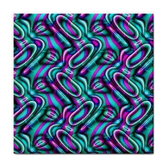 Circle Purple Green Wave Chevron Waves Tile Coasters