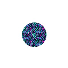 Circle Purple Green Wave Chevron Waves 1  Mini Magnets by Mariart