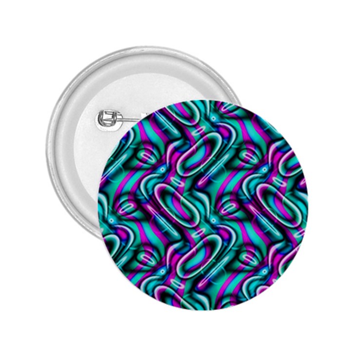 Circle Purple Green Wave Chevron Waves 2.25  Buttons