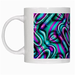 Circle Purple Green Wave Chevron Waves White Mugs