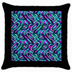 Circle Purple Green Wave Chevron Waves Throw Pillow Case (black)